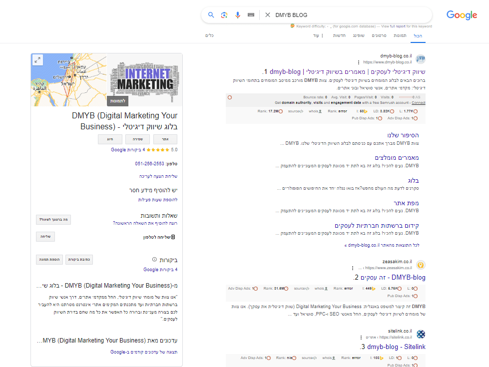 איך מקדמים בגוגל עסקים? מאמר מאת DMYB blog